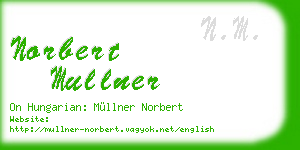norbert mullner business card